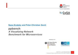 ppbench
A Visualizing Network
Benchmark for Microservices
Nane Kratzke and Peter-Christian Quint
1
Prof. Dr. rer. nat. Nane Kratzke
Computer Science and Business Information Systems
 