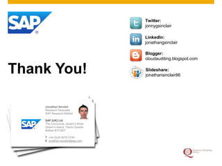 Is data removed from the cloud ?Compliance Auditing“A complex system that works is invariably found to have evolved from a simple system that works” John Gaule