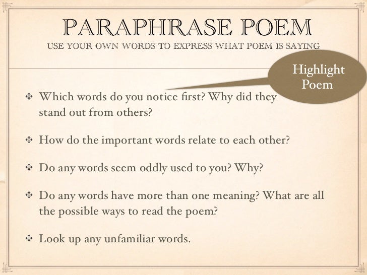 paraphrase