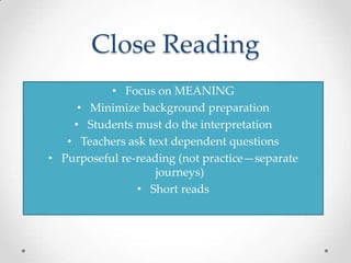 Close reading 