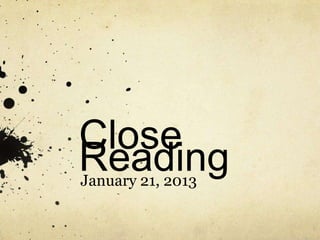 Close
Reading
January 21, 2013
 