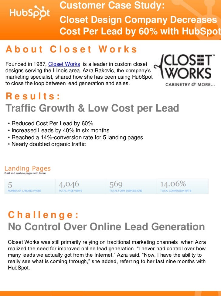 Closet Design Company Decreases Cost Per Lead by 60 with HubSpot