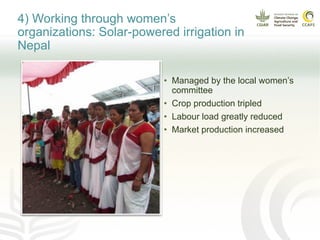 Closing the gender gap in farming under climate chnage
