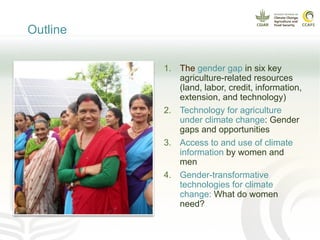Closing the gender gap in farming under climate chnage