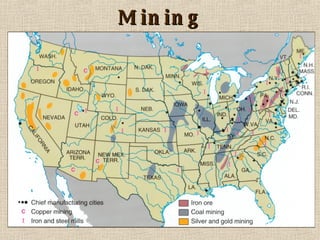 Mining Centers:  1900 