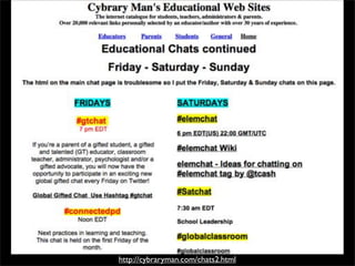 http://cybraryman.com/chats2.html
 