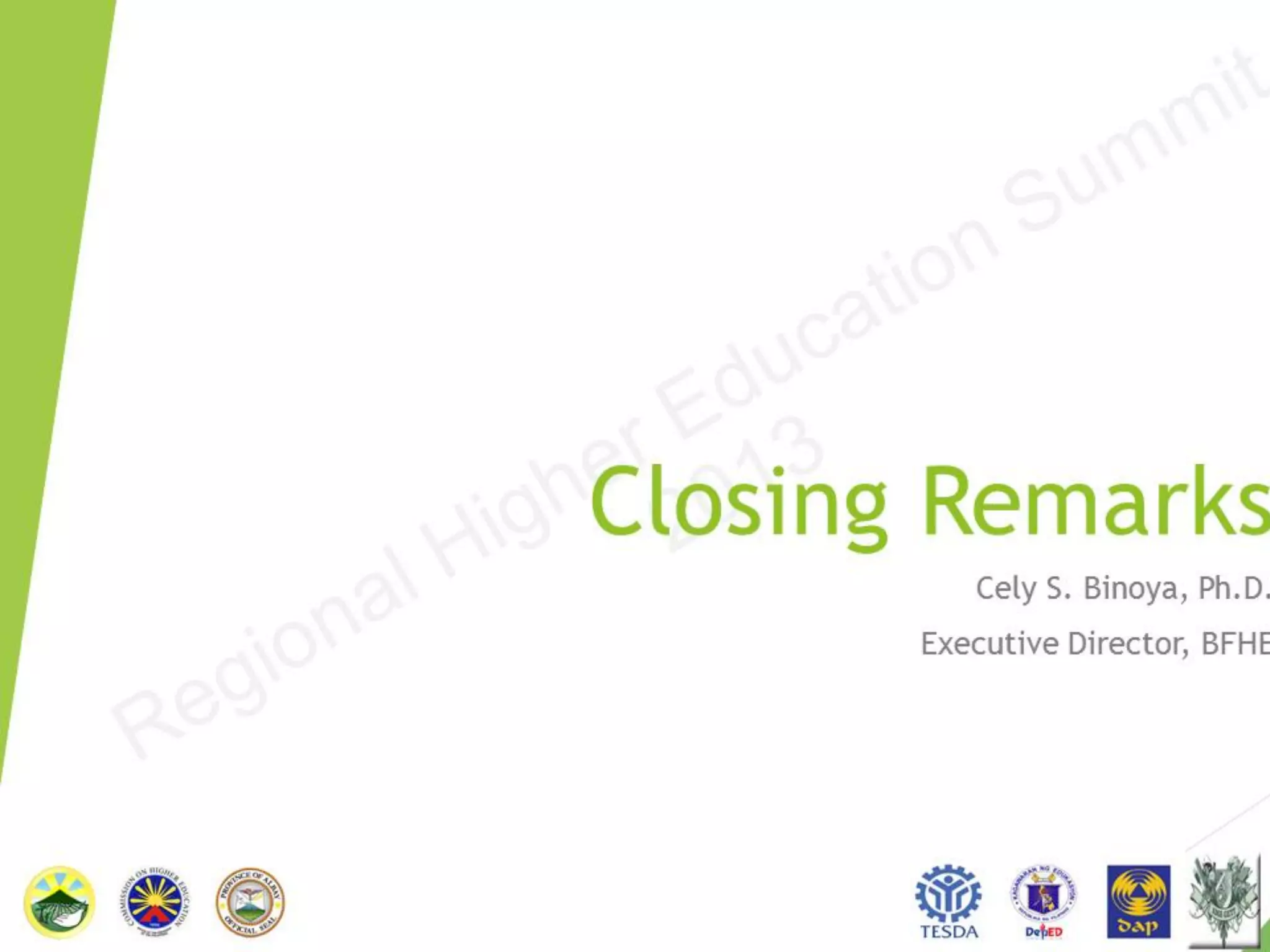 Closing Remarks | PPT