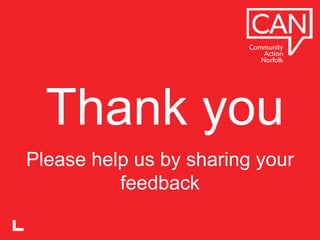 Thank you
Please help us by sharing your
feedback
 