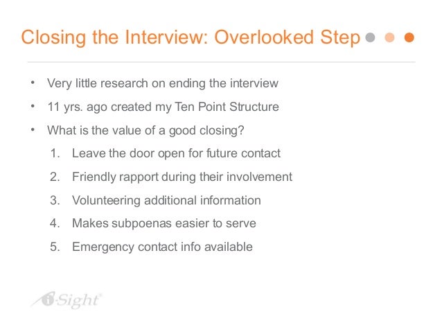 closing an interview