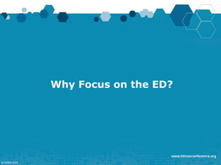Why Focus on the ED?
© HIMSS 2015
 