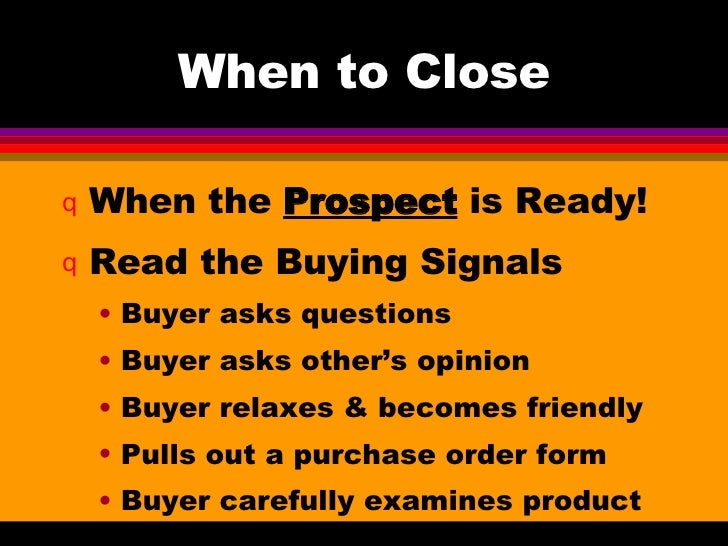 how to close the sale