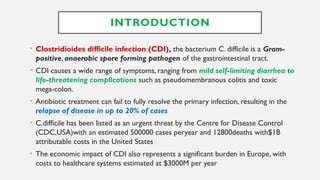 Comprehensive Overview of Clostridioides difficile Infection (CDI ...