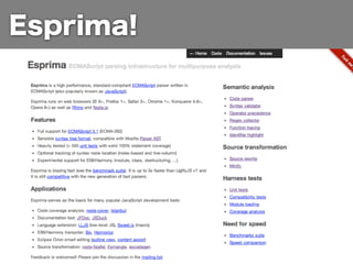 Esprima!
 