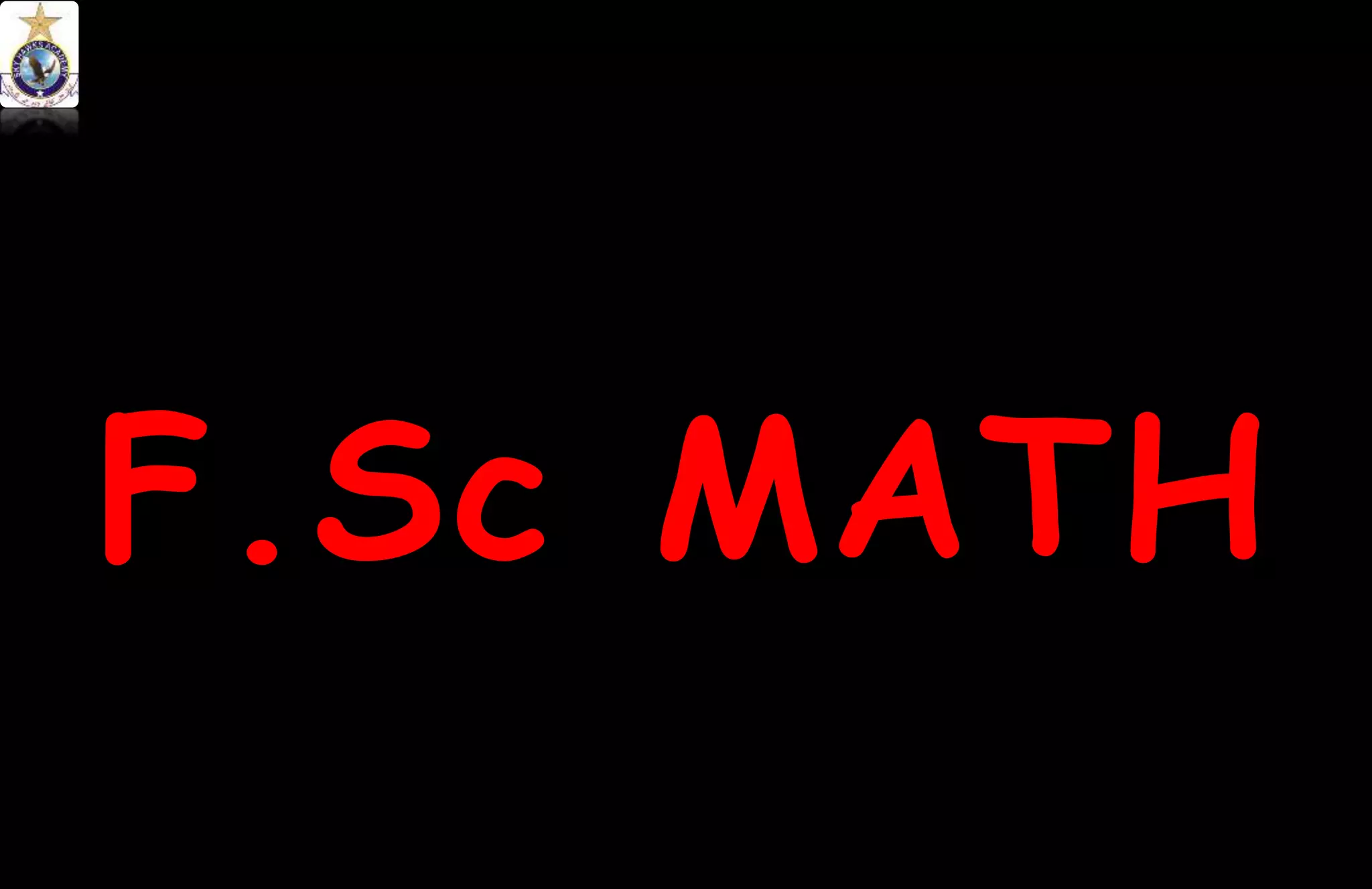 F.Sc MATH