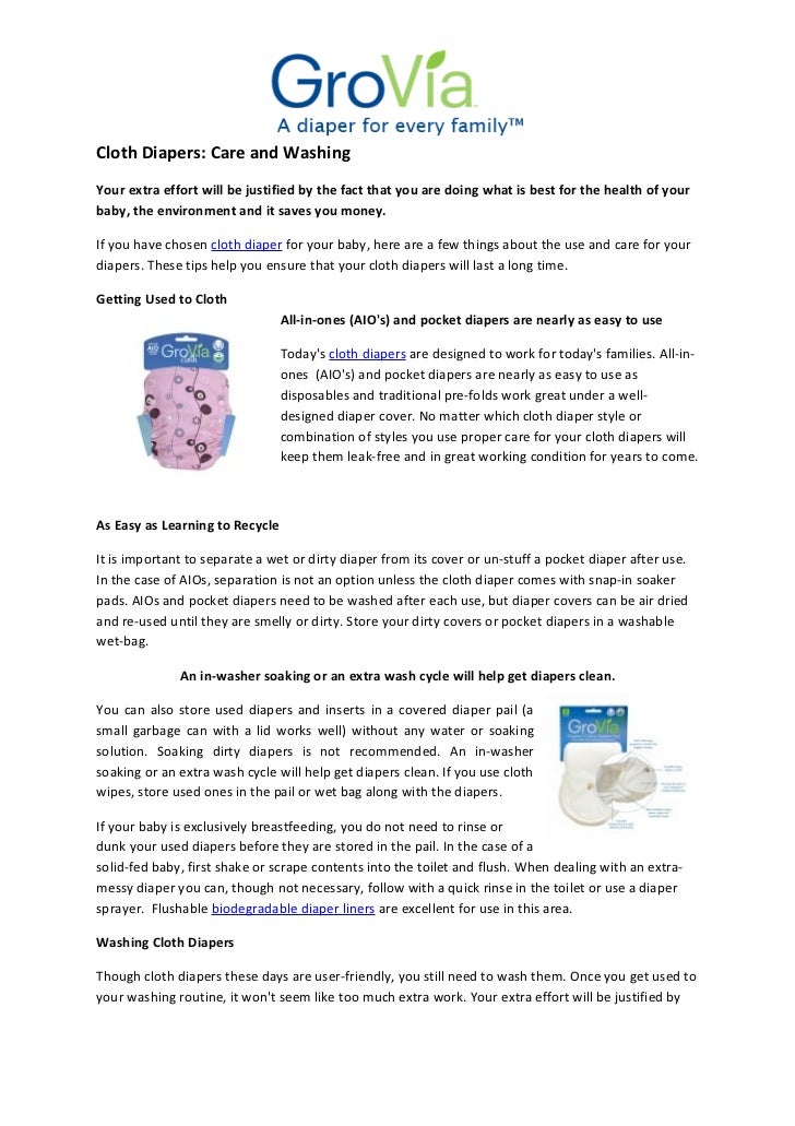 cloth diaper care