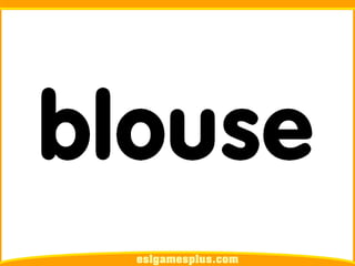 Flash Card Từ Vựng TOEIC Theo Chủ Để | Phần Clothes