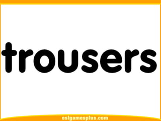 Flash Card Từ Vựng TOEIC Theo Chủ Để | Phần Clothes