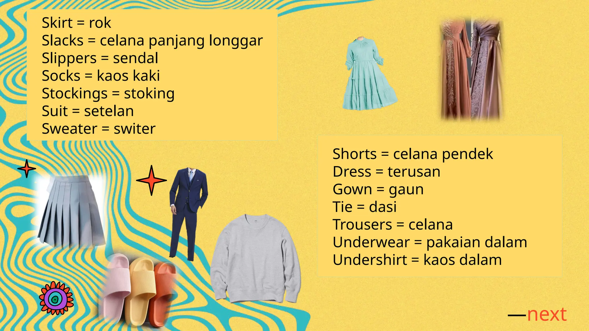 PPT Bahasa Inggris tenting Clothes. Bahasa Inggris Dasar/beginner | PPTX
