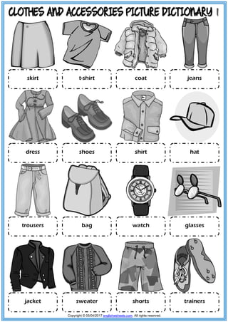 Clothes and accessories vocabulary