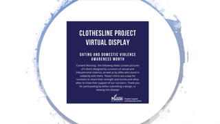 Clothesline Project: Virtual Display 2020