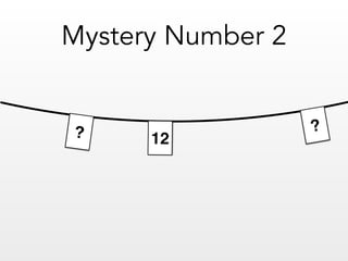 ? ?
12
Mystery Number 2
 