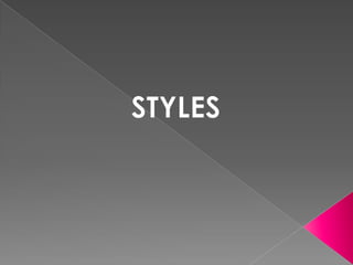 Clothes, patterns, materials & styles vocabulary