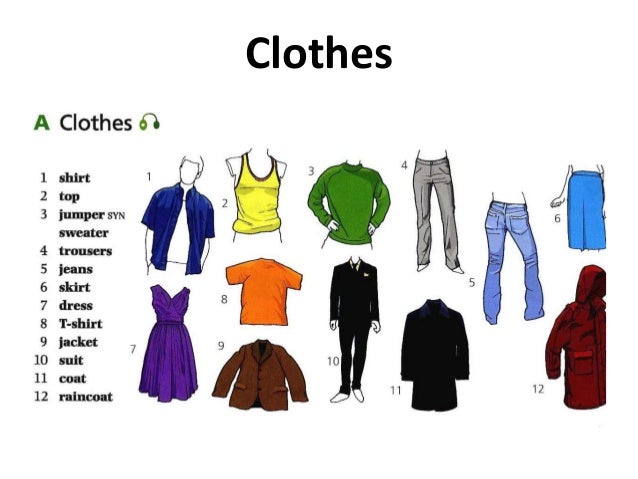 clothes vocabulary