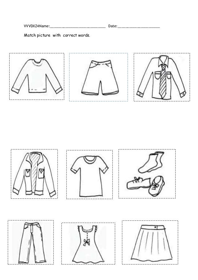 Clothes Worksheet Clothes Worksheet