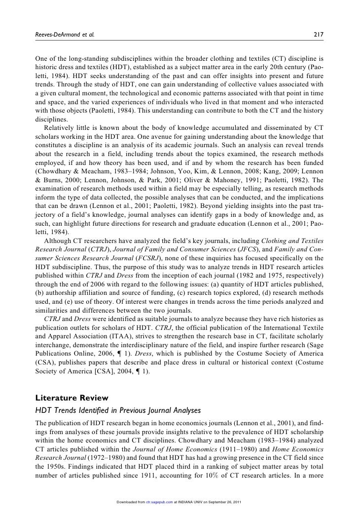 Clothing and textiles research journal 2011reevesde armond216312…