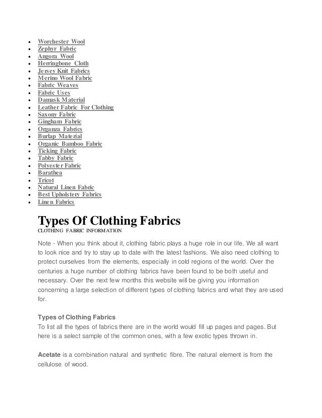 clothing fabrics list clothing fabric suppliers