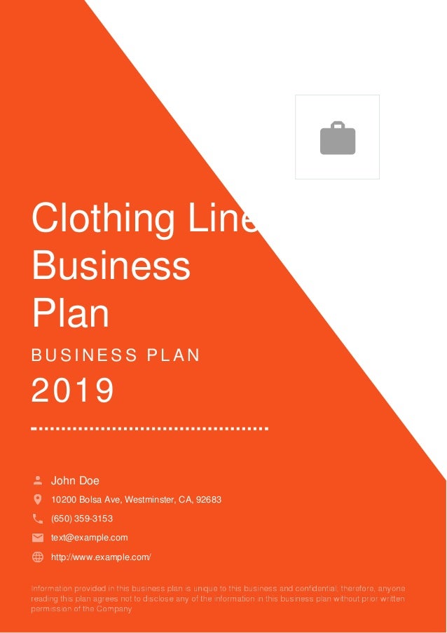 making a clothing line business plan