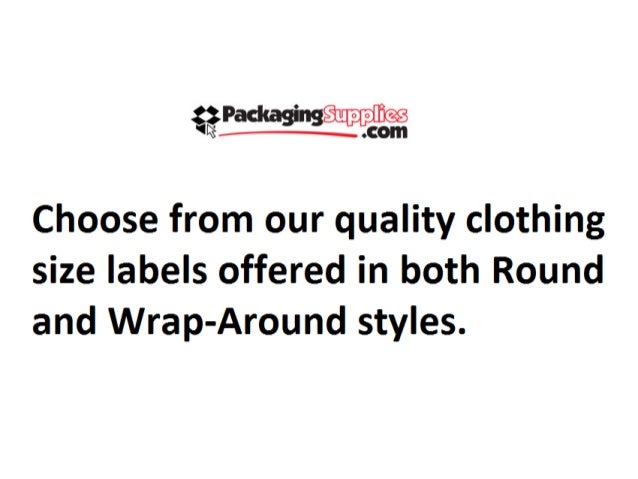 Clothing size labels