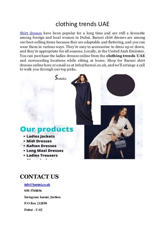 clothing trends UAE.docx