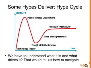 Some Hypes Deliver: Hype Cycle





    We have to understand what it is and what
    drives it? That would tell us how to navigate.
 