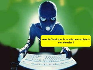 Avec le Cloud, tout le monde peut accéder à
mes données !

 