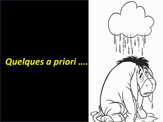 Quelques a priori ….

 