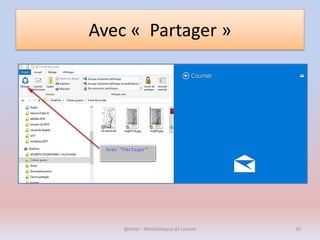 Avec « Partager »
@telier - Médiathèque de Lorient 35
 