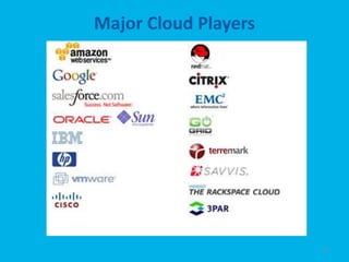 Major Cloud Players




                      14
 