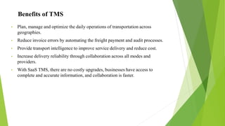 Cloud based transportation management system | PPTX