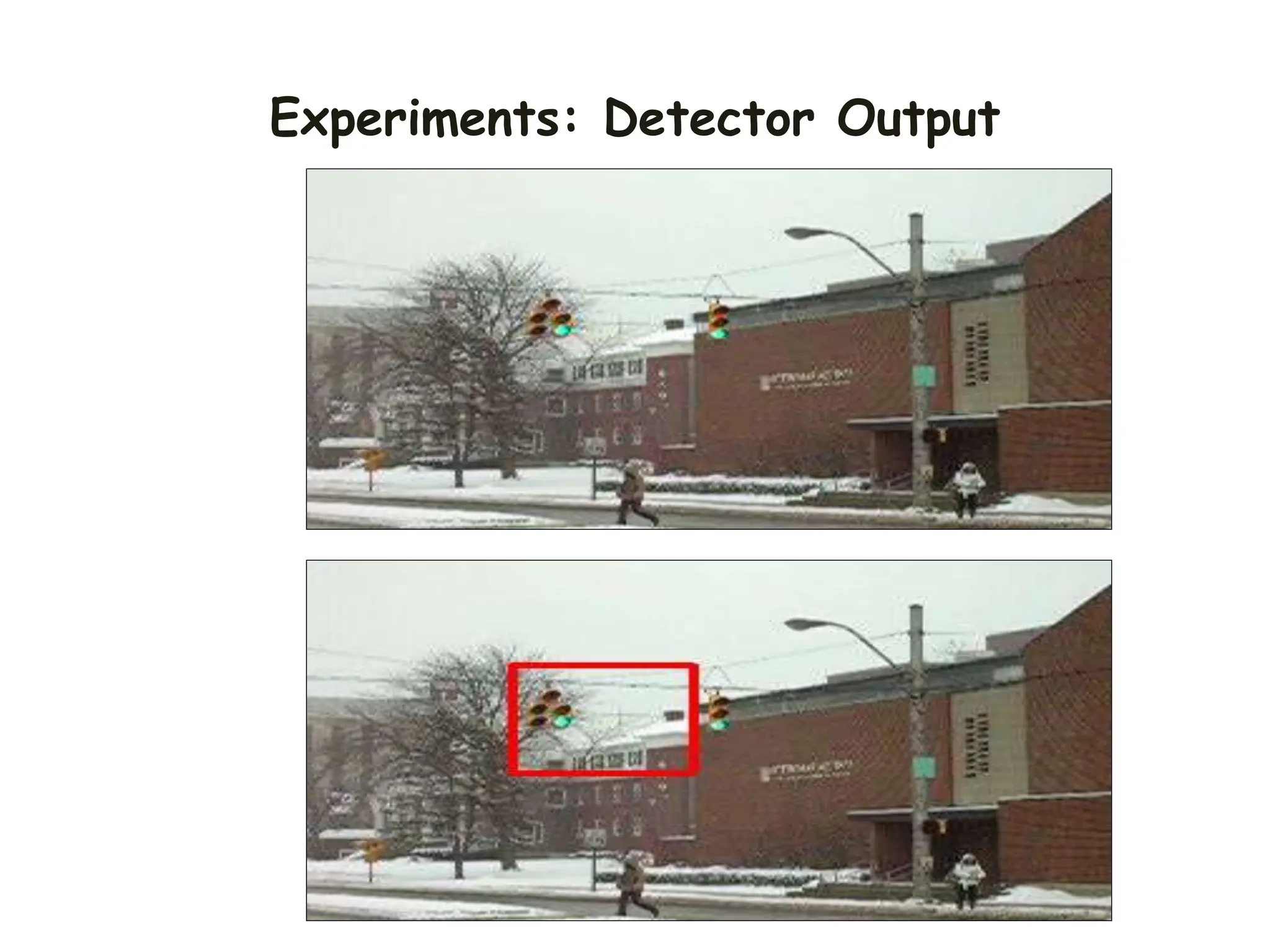 Experiments: Detector Output
 