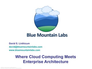 Where Cloud Computing Meets Enterprise Architecture David S. Linthicum [email_address] www.bluemountainlabs.com 