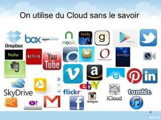 On utilise du Cloud sans le savoir
4
 