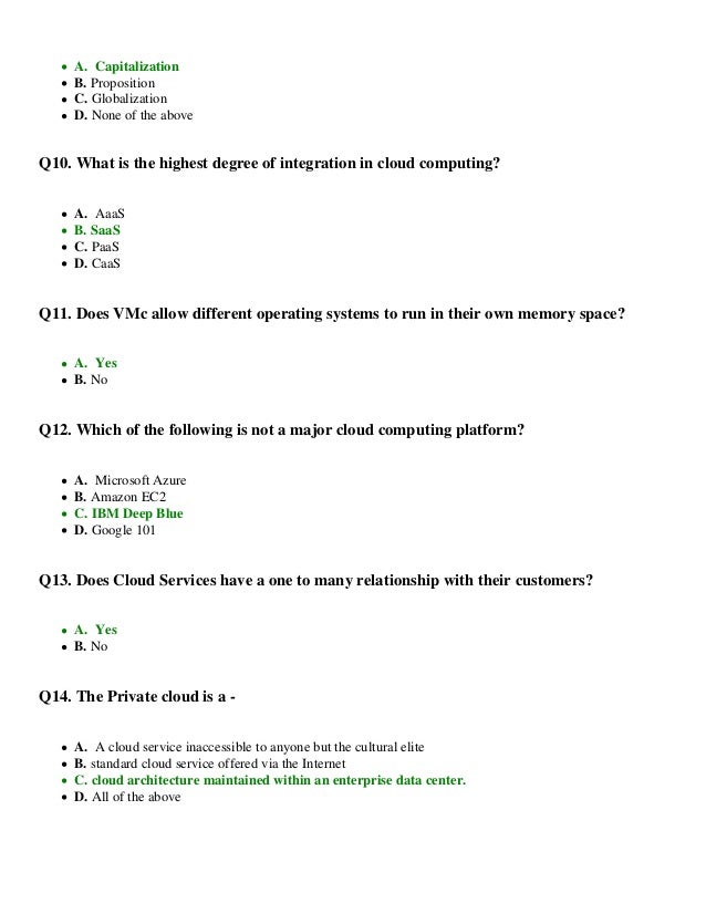 Cloud Computing MCQ PDF