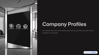 Company Profiles
An in-depth look at the three leading cloud service providers and their unique
strengths in the market.
 