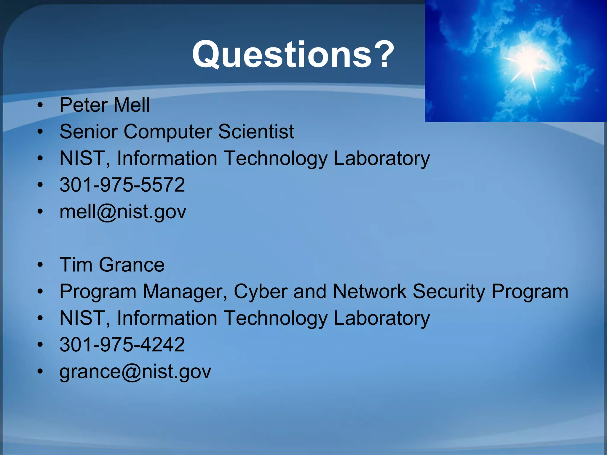 NIST Cloud Computing Standards
