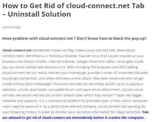  cloud-connect.net Removal - How to Get Rid of 