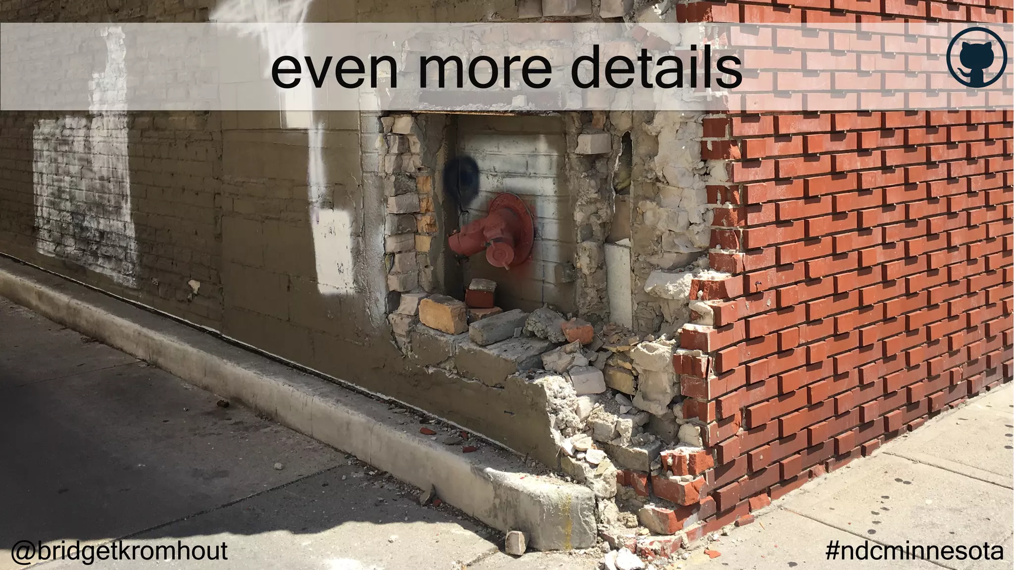 @bridgetkromhout #ndcminnesota
even more details
 