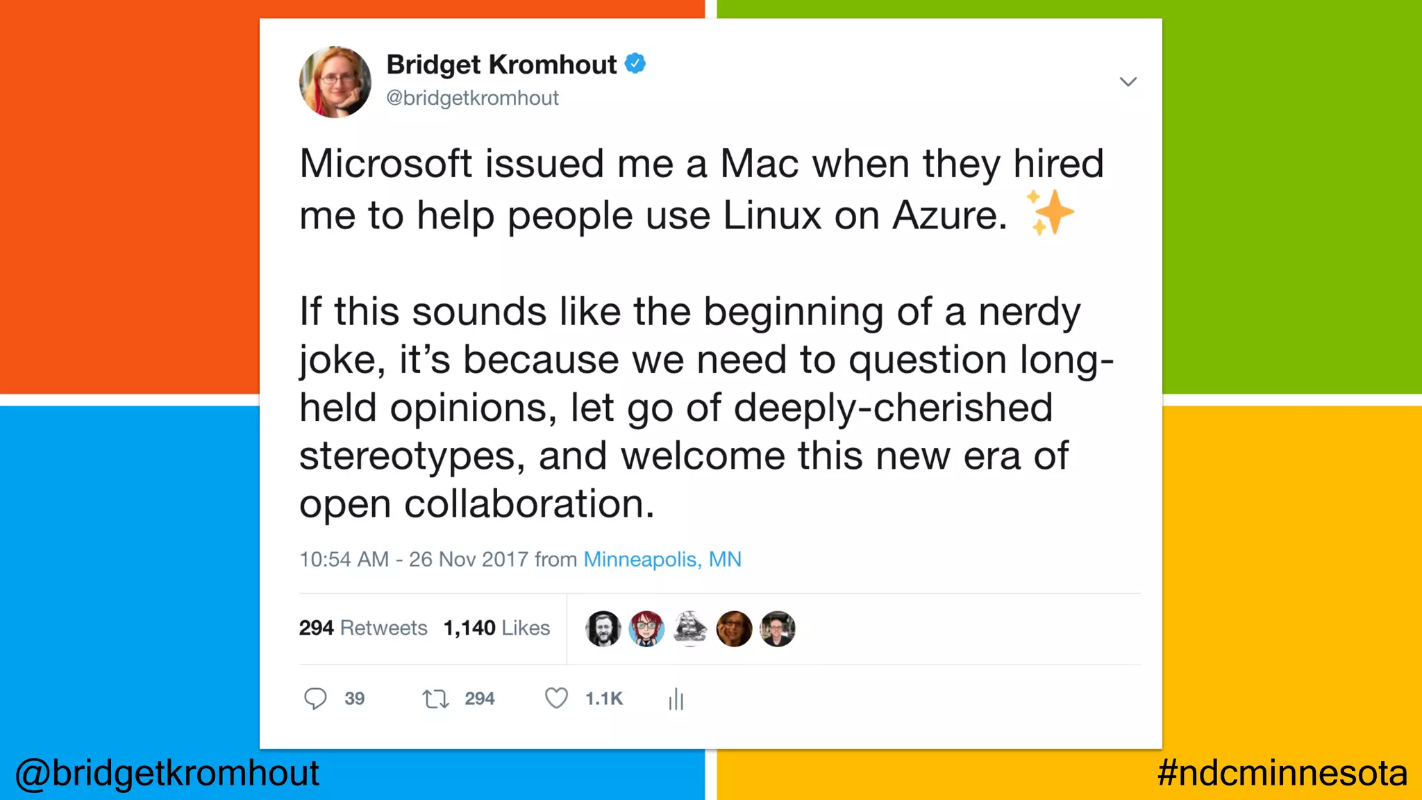 @bridgetkromhout #ndcminnesota
 