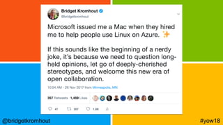 @bridgetkromhout #yow18
 