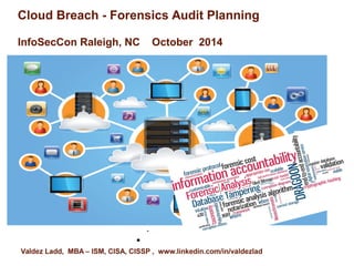 Cloud Breach - Forensics Audit Planning 
InfoSecCon Raleigh, NC October 2014 
 